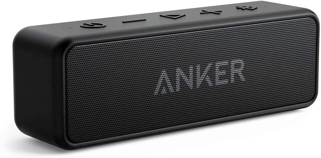 Svart Anker Soundcore 2 bärbar Bluetooth-högtalare utomhus